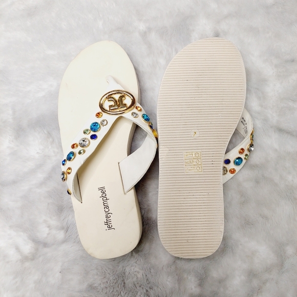 New Bundle of 3 Abound/J. Campbell Blue/Pink/Cream Metallic Braided Sandal S106 - Picture 3 of 12